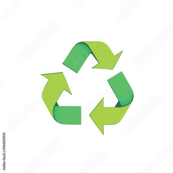 Fototapeta recycle symbol on white background