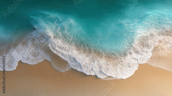Obraz Aerial View of Turquoise Beach Waves