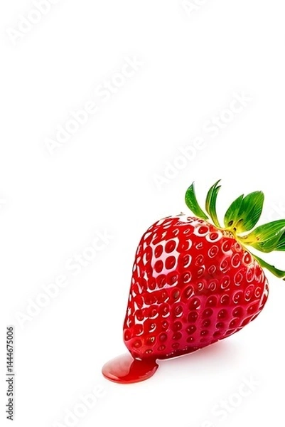 Fototapeta Detailed Shot of a Ripe Strawberry