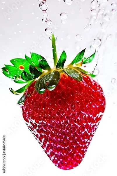 Fototapeta Fresh Strawberry Showing Natural Texture