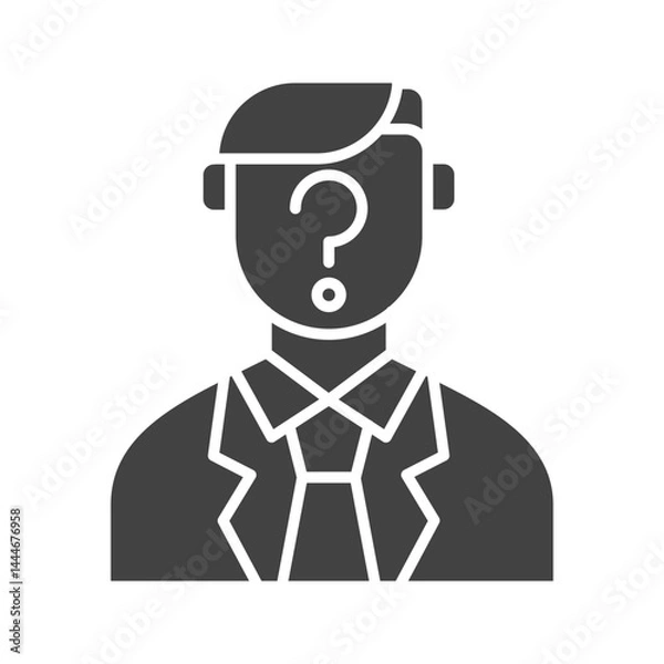 Fototapeta Unrecognizable Man icon vector image. Suitable for mobile apps, web apps and print media.