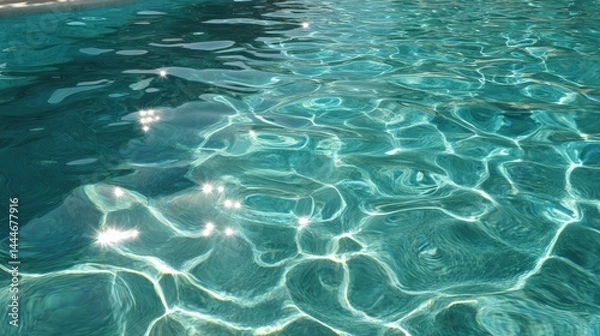 Obraz Sunlit aqua ripples create a mesmerizing water dance under summer's warm embrace