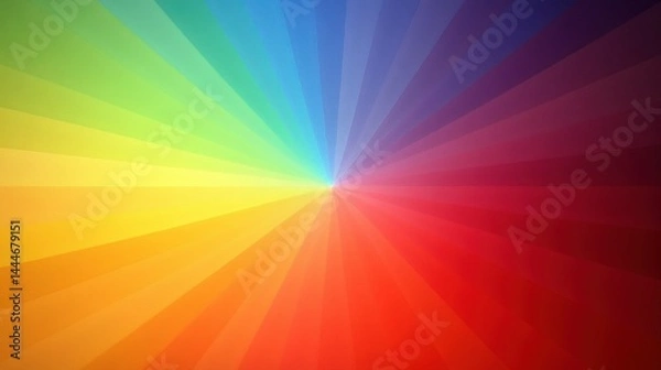 Obraz Radiant rainbow burst emanating from a point