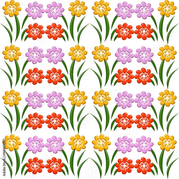 Obraz Floral retro seamless pattern