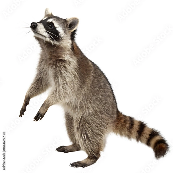 Fototapeta A raccoon isolated on a transparent background