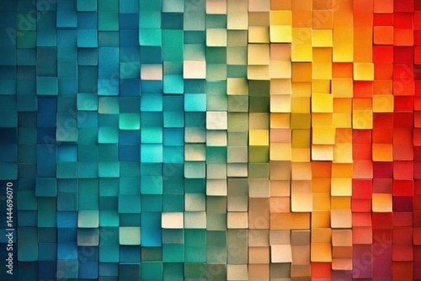 Fototapeta Soft shaded rainbow mosaic with color gradation