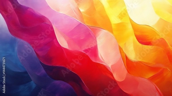 Obraz Vibrant Colorful Abstract Background with Dynamic Swirls and Shapes Evoking Energy and Creativity