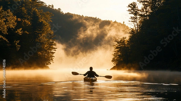 Obraz Kayaker Dawn Mist