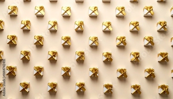 Fototapeta small gift boxes in specific pattern