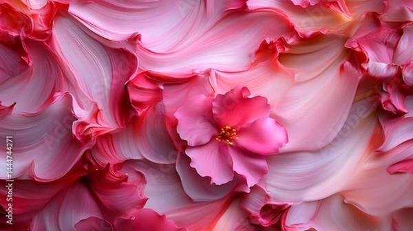Fototapeta Abstract Pink Floral Swirls: A Symphony of Delicate Hues and Textures