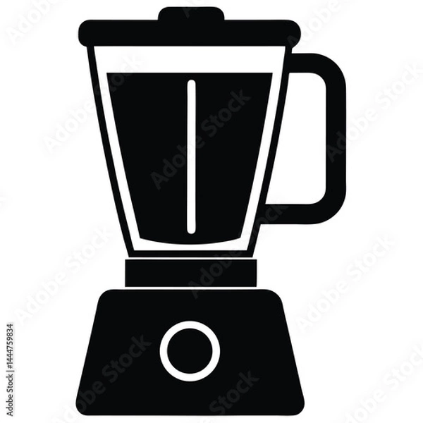 Fototapeta blender vector silhouette illustration, blender vector silhouette vector illustration, kitchen blender icon, blender mixer logo, A Blender vector silhouette on a white background, illustration.