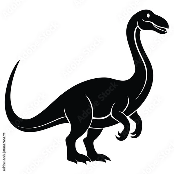 Fototapeta Various views of dinosaur, Collection of dinosaur silhouettes, Dinosaur silhouettes, Dinosaurs vector set, Collection of dinosaur silhouettes.