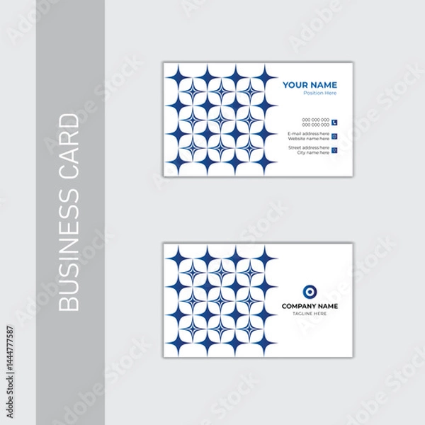 Fototapeta Creative, clean corporate business card design