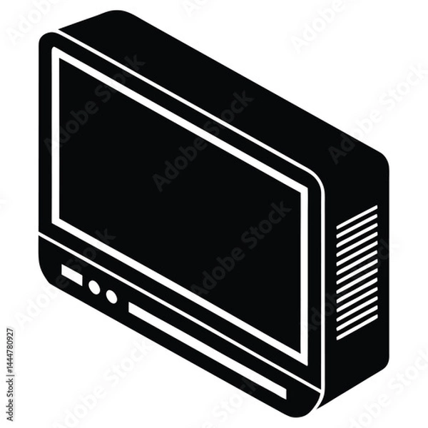Fototapeta Tablet computer device with keyboard flat icon for apps and websites, Computer tablet device flat vector icon for apps and websites, Computer Screen icons thin line illustrations designs, Computer.