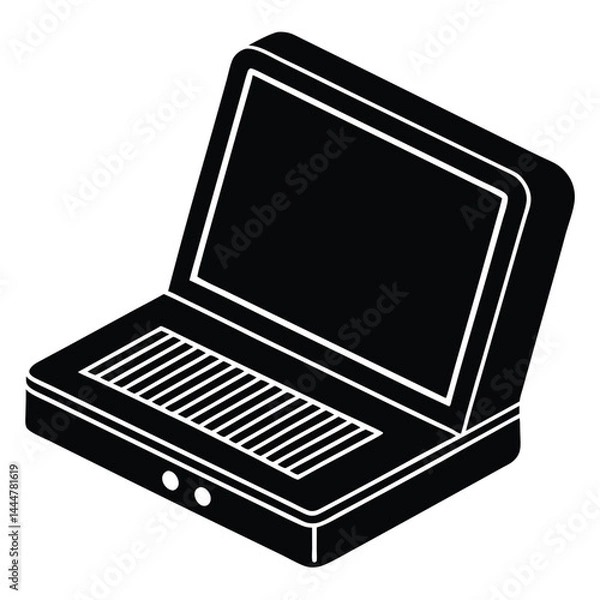 Fototapeta Tablet computer device with keyboard flat icon for apps and websites, Computer tablet device flat vector icon for apps and websites, Computer Screen icons thin line illustrations designs, Computer.