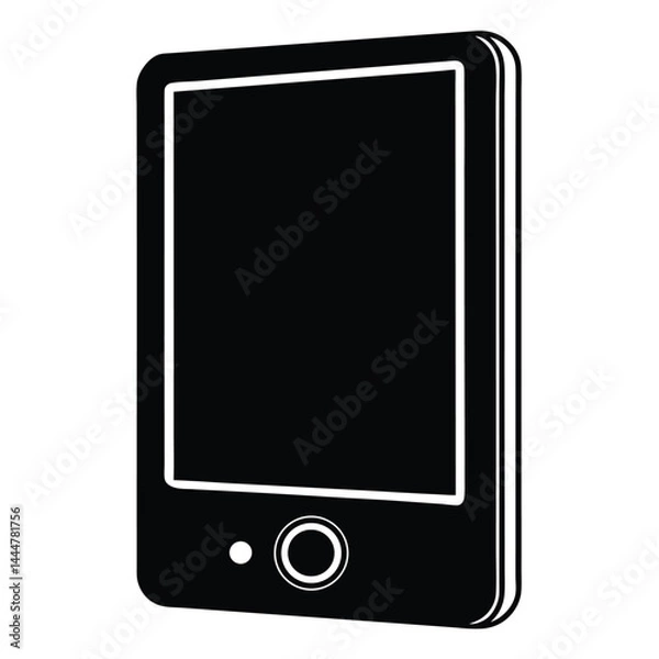 Fototapeta Tablet computer device with keyboard flat icon for apps and websites, Computer tablet device flat vector icon for apps and websites, Computer Screen icons thin line illustrations designs, Computer.