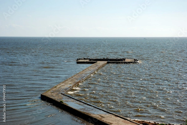 Fototapeta Sea coastline and pier