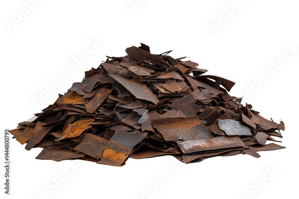 Fototapeta Pile of scrap metal isolated on transparent background