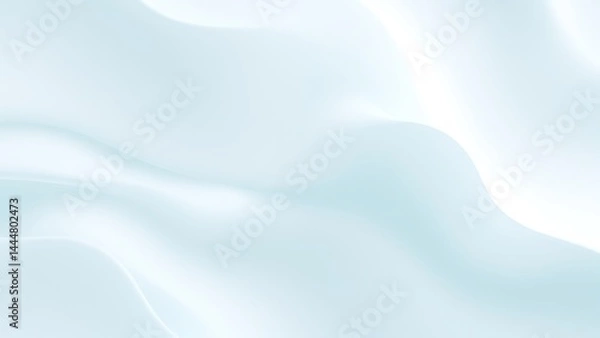 Fototapeta 明るい水色の滑らかな曲線が描く背景