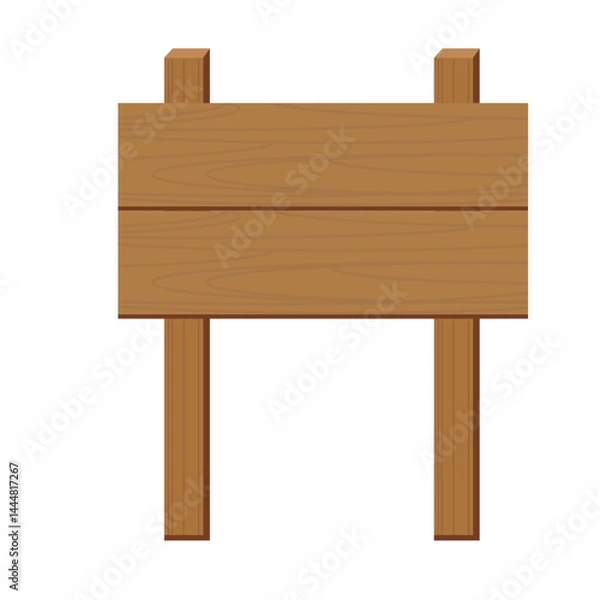 Fototapeta Simple wooden signpost with no text