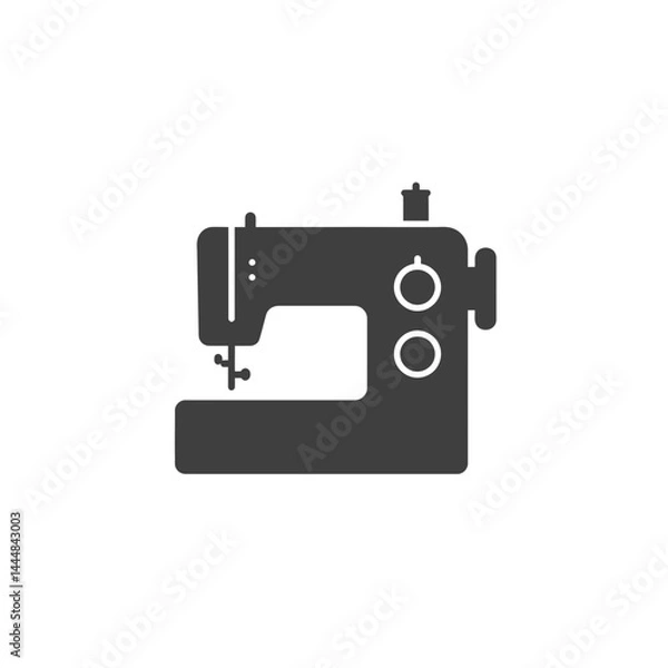 Fototapeta Sewing Machine Icon: A simple yet detailed icon of a classic sewing machine, perfect for websites, apps, or any crafting project.  