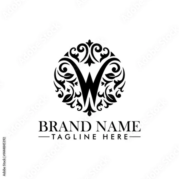 Obraz monogram design template with letter W logo vector