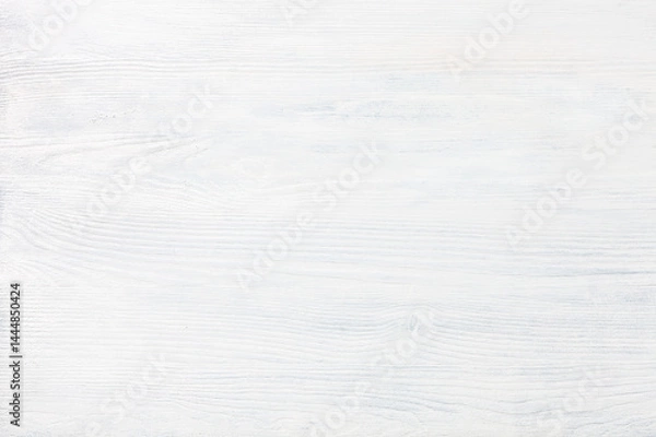 Fototapeta  Wooden shabby texture of the old table. White wood background.  Top view.