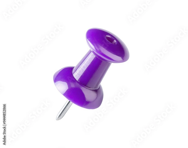 Obraz Purple push pin , isolated on transparent background