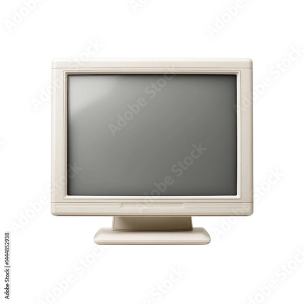 Obraz Old retro computer screen , isolated on transparent background