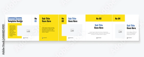 Fototapeta LinkedIn carousel post, social media Instagram carousel post, modern and editable business carousel template design