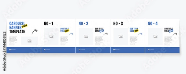 Fototapeta LinkedIn carousel post, social media Instagram carousel post, modern and editable business carousel template design