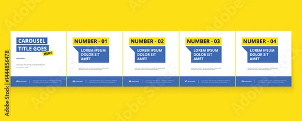 Fototapeta LinkedIn carousel post, social media Instagram carousel post, modern and editable business carousel template design