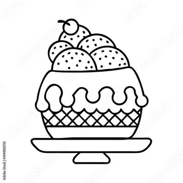 Fototapeta dessert icon icon, dessert icon vector illustration-simple illustration of dessert icon, perfect for dessert icon logos and icons