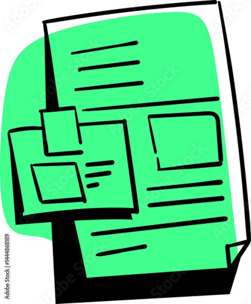 Obraz Hand Drawn Office Tools Illustration 