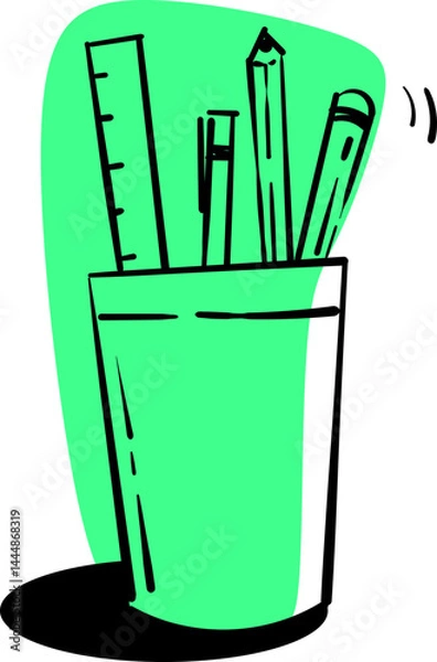 Obraz Hand Drawn Office Tools Illustration 