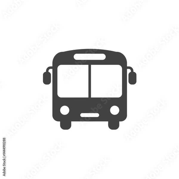 Fototapeta Modern Transportation: A front view of a public transportation, represents the core elements of urban travel in an economical style.