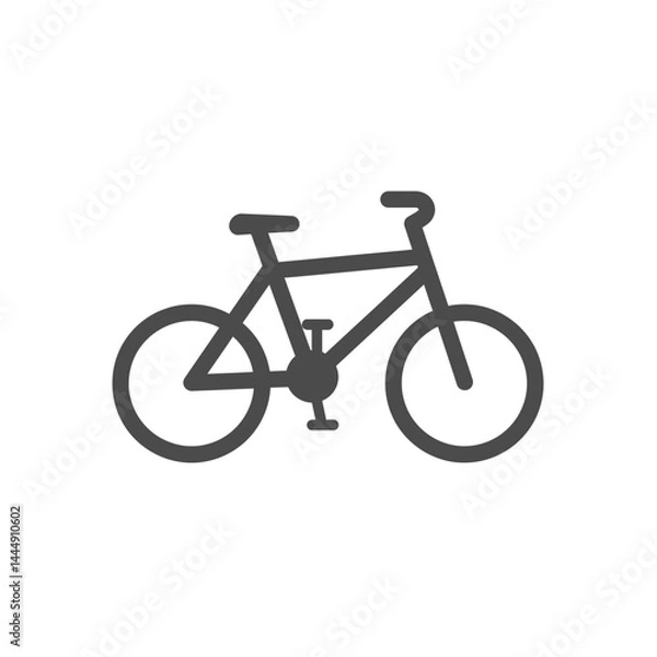 Obraz A Simple Bicycle Icon: A minimalist, sleek illustration of a bicycle against a backdrop. Capturing the essence of simplicity, practicality, and environmental consciousness.