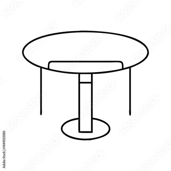 Fototapeta round table icon, round table vector illustration-simple illustration of round table, perfect for round table logos and icons