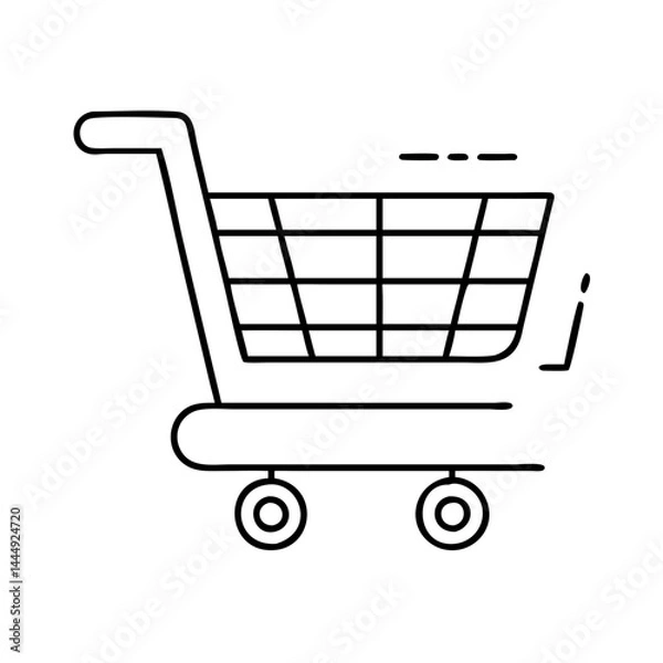 Fototapeta shopping cart icon, shopping cart vector illustration-simple illustration of shopping cart, perfect for shopping cart logos and icons