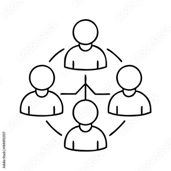 Fototapeta team icon icon, team icon vector illustration-simple illustration of team icon, perfect for team icon logos and icons