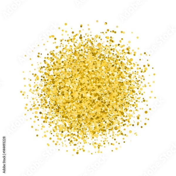 Obraz Glitter texture. Golden round. Isolated on white background.