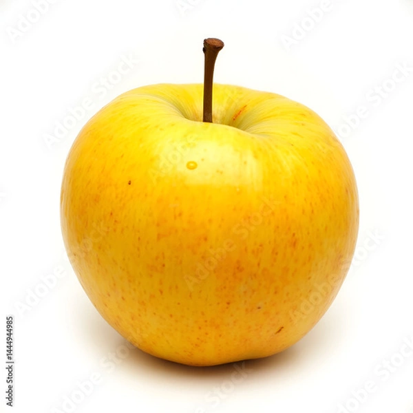 Obraz yellow apple on white background