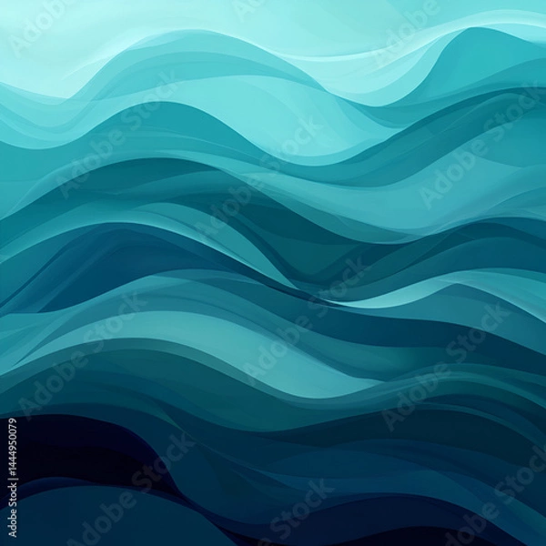 Fototapeta Captivating ocean waves dance coastal art scene digital illustration serene environment aerial view tranquility concept