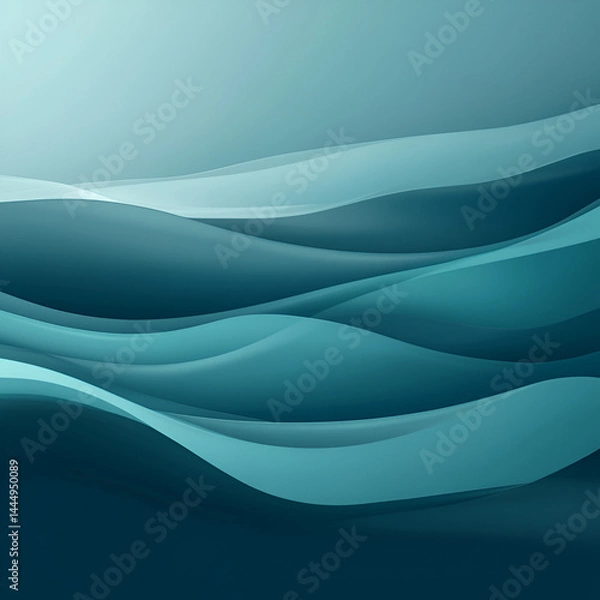 Fototapeta Dynamic waves flowing through a tranquil ocean scene abstract background serene environment aerial view visual concept
