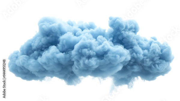 Fototapeta Soft Blue Cloud Texture for Creative Backgrounds, Design Projects, and Artistic Graphics, Ideal for Illustrations and Digital Art with a Dreamy Atmosphere