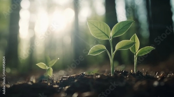 Fototapeta Effective Environmental Balance through Innovative Photo Stock Concepts, Sustainable Practices, and Advanced Technologies in Natural Resources Management