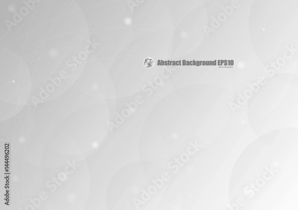 Fototapeta Abstract gray circle gradient background with glitter lights