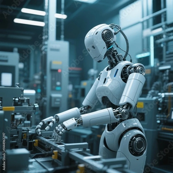 Obraz Robot Operating in a Manufacturing Environment