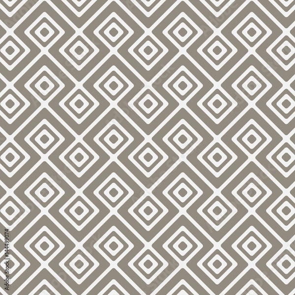 Obraz Vector pattern, repeating linear square diamond shape, stylish geometric monochrome. pattern is on swatches panel