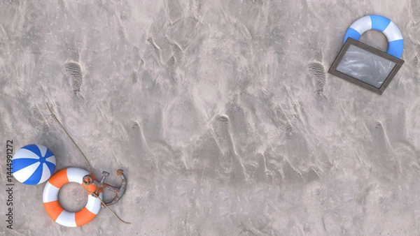 Obraz Tube on a sandy beach